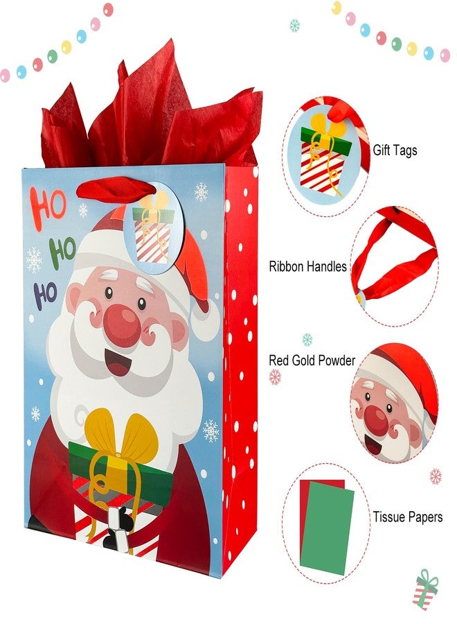 GITMIWS 12 Pack Christmas Gift Bags with Tissue Paper, 12.6'' Large Christmas Paper Gift Bag for Kids Gifts with Handles, Xmas Treat Tote Bags Party Favors Supplies - Image 5